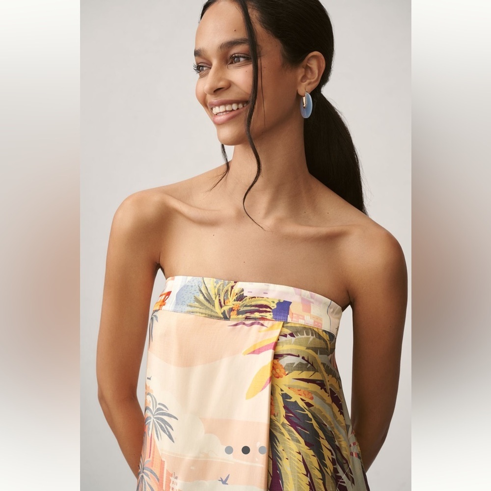 🎉VERY RARE🎉 Anthropologie NWT Corey Lynn Calter Strapless Maxi Dress size XL. - Picture 3 of 12
